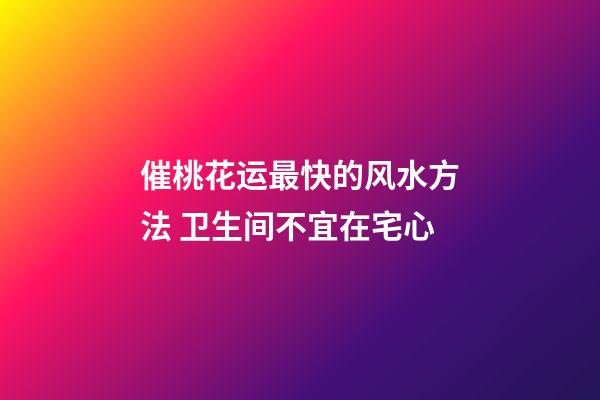 催桃花运最快的风水方法 卫生间不宜在宅心